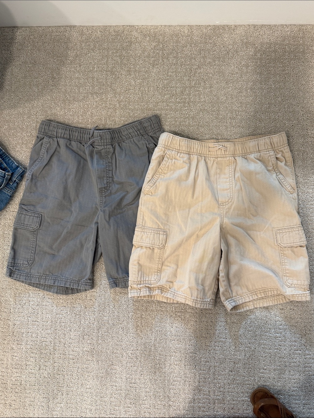Osk Kosh Boys Cargo Shorts - Gray & Khaki 14